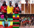 Podyum Atletizm 10.000 kadın m, Tirunesh Dibaba (Etiyopya), Sally Kipyego ve Vivian Cheruiyot (Kenya) - Londra 2012-
